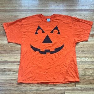 Delta Orange Halloween Pumpkin Face Tee